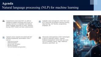 Natural Language Processing NLP For Machine Learning Powerpoint Presentation Slides AI CD V Impressive Customizable