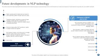 Natural Language Processing NLP For Machine Learning Powerpoint Presentation Slides AI CD V Engaging Researched