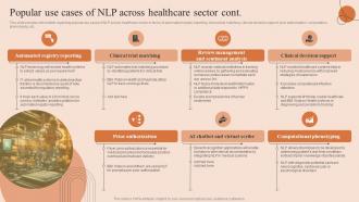 Natural Language Processing Popular Use Cases Of NLP Across Healthcare Sector AI SS V Attractive Idea