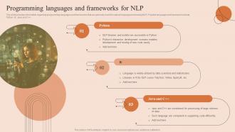 Natural Language Processing Programming Languages And Frameworks For NLP AI SS V