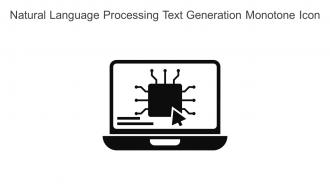 Natural Language Processing Text Generation Monotone Icon In Powerpoint Pptx Png And Editable Eps Format