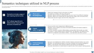 Natural Language Semantics Techniques Utilized In NLP Process AI SS V