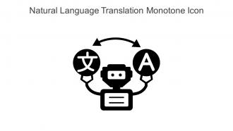 Natural Language Translation Monotone Icon In Powerpoint Pptx Png And Editable Eps Format