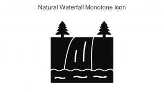 Natural Waterfall Monotone Icon In Powerpoint Pptx Png And Editable Eps Format