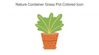 Nature Container Grass Pot Colored Icon In Powerpoint Pptx Png And Editable Eps Format