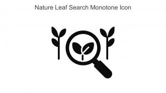 Nature Leaf Search Monotone Icon In Powerpoint Pptx Png And Editable Eps Format