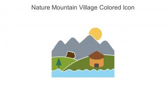 Nature Mountain Village Colored Icon In Powerpoint Pptx Png And Editable Eps Format