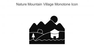 Nature Mountain Village Monotone Icon In Powerpoint Pptx Png And Editable Eps Format