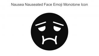 Nausea Nauseated Face Emoji Monotone Icon In Powerpoint Pptx Png And Editable Eps Format