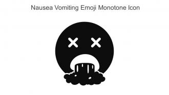 Nausea Vomiting Emoji Monotone Icon In Powerpoint Pptx Png And Editable Eps Format