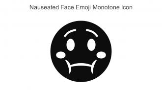 Nauseated Face Emoji Monotone Icon In Powerpoint Pptx Png And Editable Eps Format