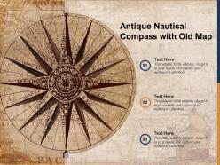 Nautical Antique Compass Glowing Marine Business Document