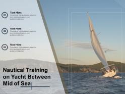 Nautical training on yacht between mid of sea