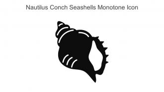 Nautilus Conch Seashells Monotone Icon In Powerpoint Pptx Png And Editable Eps Format