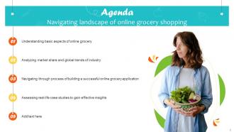 Navigating Landscape Of Online Grocery Shopping Powerpoint Presentation Slides Unique Customizable