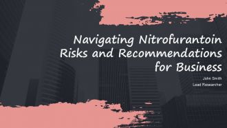 Navigating Nitrofurantoin Risks And Recommendations For Business PPT PowerPoint ACP