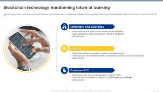 Navigating The Banking Industry Blockchain Technology Transforming Future Of Banking