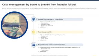 Navigating The Banking Industry Crisis Management By Banks To Prevent From Financial Failures