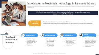 Navigating The Future Introduction To Blockchain Technology In Insurance Industry BCT SS V