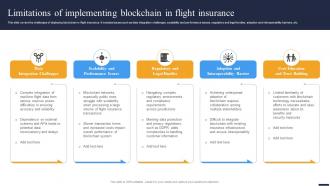 Navigating The Future Limitations Of Implementing Blockchain In Flight Insurance BCT SS V