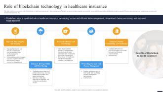 Navigating The Future Role Of Blockchain Technology In Healthcare Insurance BCT SS V