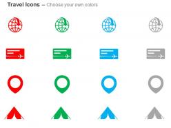 Navigation globe travel destinations ppt icons graphics