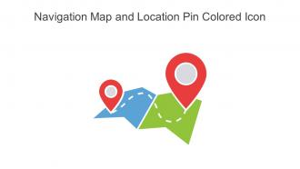Navigation Map And Location Pin Colored Icon In Powerpoint Pptx Png And Editable Eps Format