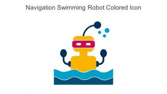 Navigation Swimming Robot Colored Icon In Powerpoint Pptx Png And Editable Eps Format