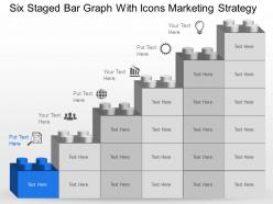 Nb six staged bar graph with icons marketing strategy powerpoint template slide