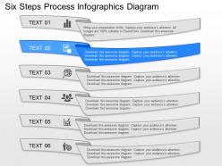 Nb six steps process infographics diagram powerpoint template