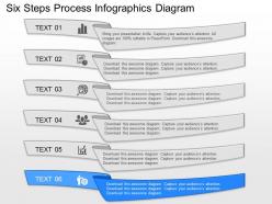 Nb six steps process infographics diagram powerpoint template
