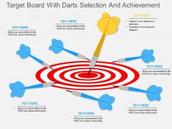 Nb target board with darts selection and achievement flat powerpoint design