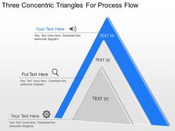 Nb three concentric triangles for process flow powerpoint temptate