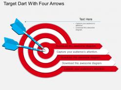 Nc target dart with four arrows flat powerpoint design