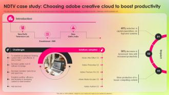 NDTV Case Study Choosing Adobe Adopting Adobe Creative Cloud To Create Industry TC SS