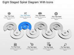 Ne eight staged spiral diagram with icons powerpoint template