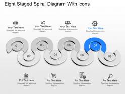 Ne eight staged spiral diagram with icons powerpoint template