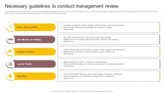 Necessary Guidelines To Conduct Management Review