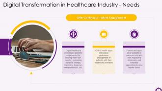 Need For Digital Transformation In Healthcare Industry Training Ppt