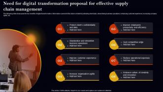 Need For Digital Transformation Proposal For Effective Supply Chain Management