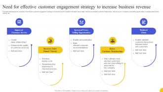 Need For Effective Customer Engagement Strategy To Increase Strategies To Boost Customer