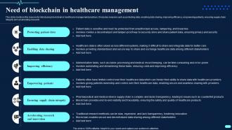 Need Of Blockchain In Healthcare Management Transforming Healthcare BCT SS