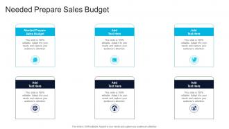 Needed Prepare Sales Budget In Powerpoint And Google Slides Cpb