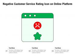 Negative customer service rating icon on online platform