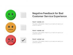 Negative feedback for bad customer service experience