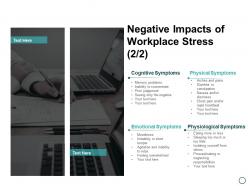 Negative impacts of workplace stress emotional symptoms ppt powerpoint presentation layouts infographics