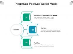 Negatives positives social media ppt powerpoint presentation styles backgrounds cpb