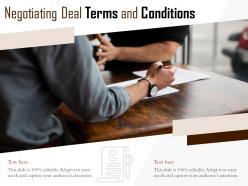 Negotiating deal terms and conditions
