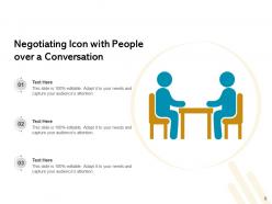 Negotiating Icon Agreement Handshake Icon Business Arrows