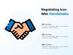 Negotiating icon with handshake
